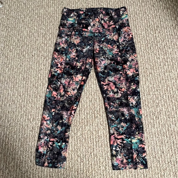 lululemon athletica Pants - Lululemon Fast and Free Crop II Nulux 19 Dappled Daze Multi